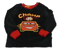 Čierna chlpatá mikina s Cars Disney