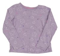 Lila vzorované triko Primark