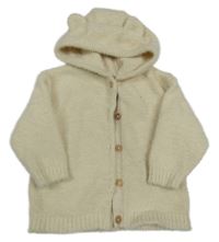 Smetanový propínací svetr s kapucí F&F