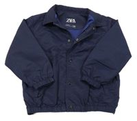 Tmavomodrá šusťáková jarní bunda Zara