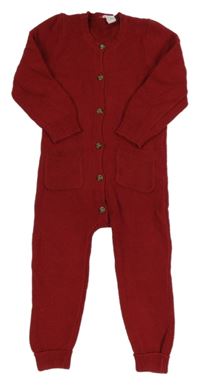 Červený pletený overal H&M