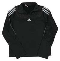 Černá sportovní funkční mikina s logem Adidas