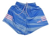 Modré vzorované sportovní kraťasy s růžovým logem O´neills