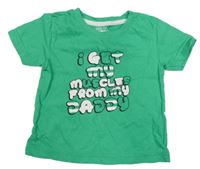 Zelené tričko s nápisom Early Days