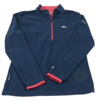 Tmavomodrá fleecová funkčná mikina s logom Trespass