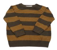 Hnedý pruhovaný sveter H&M