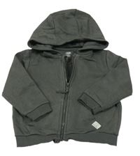 Tmavošedá propínací mikina s kapucí F&F