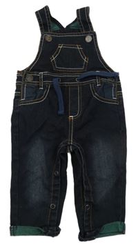 Tmavomodré na traké rifle s vreckami