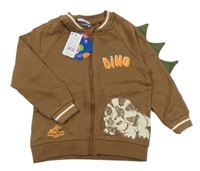 Nové - hnedá prepínaci mikina s dinem a ostny Pep&Co