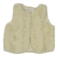 Smetanová kožešinová podšitá vesta H&M