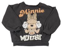 Tmavosivá mikina s Minnie Disney