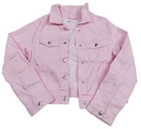 Růžová plátěná bunda H&M