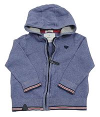 Modrá prepínaci mikina s kapucňou Jasper Conran