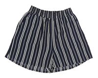 Tmavomodro-biele pruhované kraťasy H&M