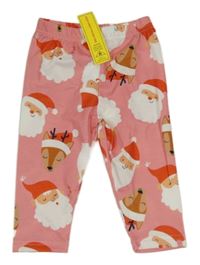 Nové - Ružové legíny so Santou a sobmi Shein