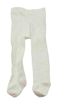 Bílo-růžové punčocháče M&S