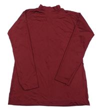 Vínové športové tričko so stojačikom