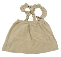 Béžová úpletová na traká sukňa s volánikmi H&M