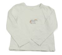 Bílé triko s koněm H&M
