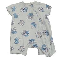 Svetlosivý kraťasový overal so Stitchem a Angelou Primark