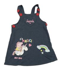 Tmavomodré teplákové na traké šaty s Peppou