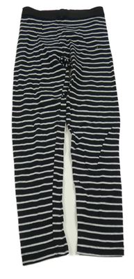 Čierno-sivé pruhované legíny C&A