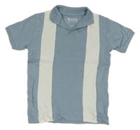 Světlemodro-biele polo tričko Peacocks