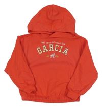 Jahodová mikina s logom a kapucňou GARCIA