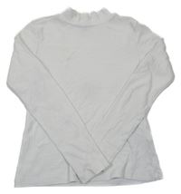Biele rebrované tričko H&M
