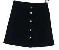 Dámska čierna rifľová prepínaci sukňa H&M