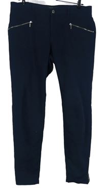 Dámské tmavomodré skinny kalhoty 