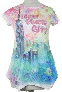 Dámské barevné tričko s potiskem New Yorku Sweet Gisele 