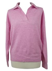 Dámský světlerůžový svetr s límečkem M&S