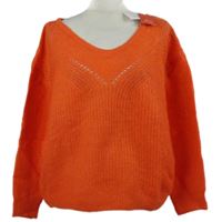 Nové - Dámský červený ažurový vlněný svetr Miss