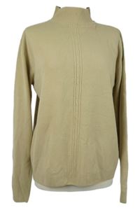 Nové - Dámský béžový svetr se stojáčkem 