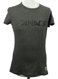 Pánske sivé melírované tričko s nápisom