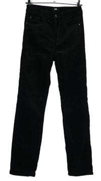 Dámské černé manšestrové kalhoty C&A