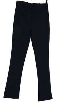 Dámské tmavomodré žebrované legíny 