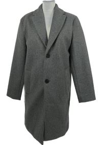 Pánský tmavošedý flaušový kabát Primark 