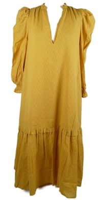 Dámske okrové vzorované šaty Asos