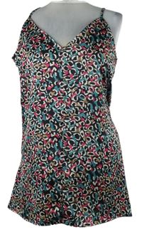 Dámske čierno-farebné vzorované saténové šaty Nasty GAL vel. 32