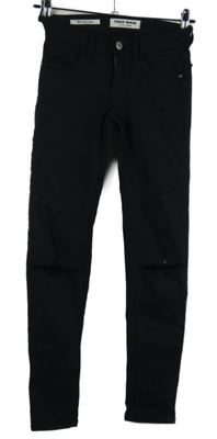 Dámské černé skinny rifle s dírami Tally Weijl vel. 32