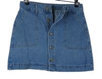 Dámska modrá rifľová prepínaci sukňa Shein