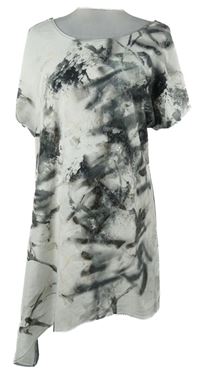 Dámská šedo-bílá vzorovaná tunika Next 