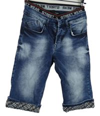 Pánské tmavomodré šisované capri rifle BLVCK vel. 32