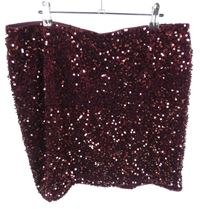 Dámská vínová flitrová sukně TU 