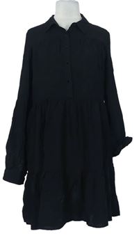 Dámske čierne košeľové šaty Amisu