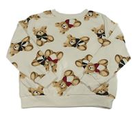 Smotanová mikina s medveďmi H&M