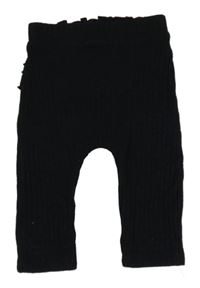 Černé žebrované úpletové kalhoty George