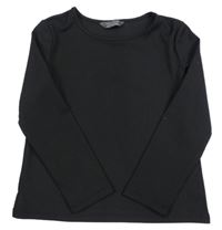 Černé žebrované triko Primark